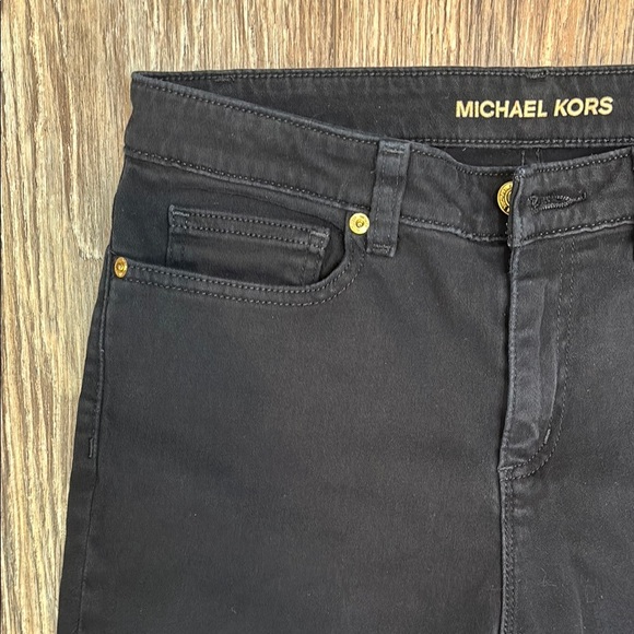 Michael Kors Women's Size 8 Izzy High Waisted Skinny Black Jeans - Picture 4 of 13